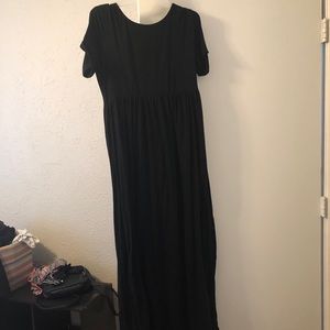 Black maxi dress